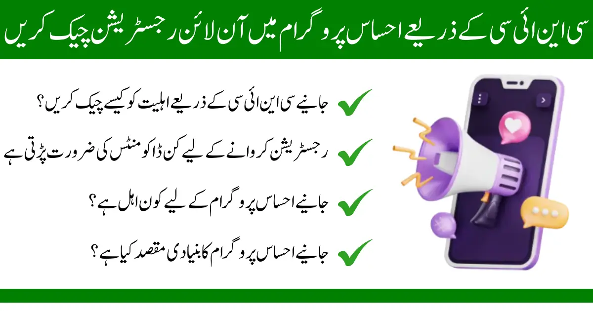 Ehsaas Program CNIC Check Online Registration through 8171 